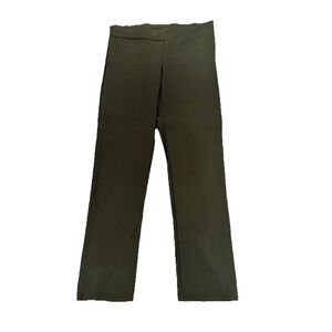 Women's Popana Pants Size Large Dark Green Olive Skinny Stretch